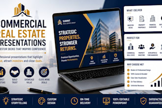 design commercial real estate proposal, property investor presentation deck