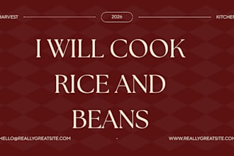 cook rice and beans for you