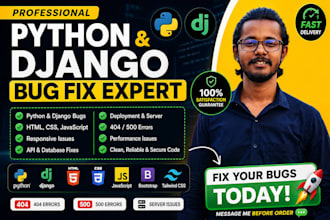 fix python and django bugs, errors, and web app issues