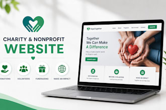 build charity nonprofit 501c3 and donation wordpress website