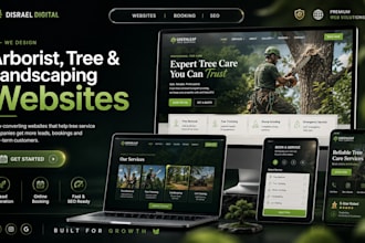 design tree service website arborist tree removal landscaping booking site