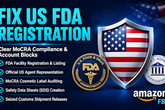 fix fda registration and mocra compliance issues cosmetics safety agent