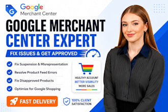fix google merchant center suspension, misrepresentation and feed errors