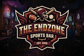 design a bold sports bar logo for your business