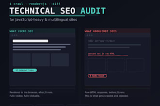 do a technical SEO audit for js heavy and multilingual websites
