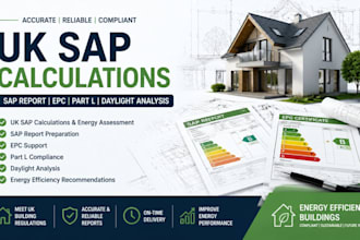 do UK sap calculations, sap report, epc, part l compliance and daylight analysis