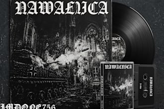 design a black metal album cover