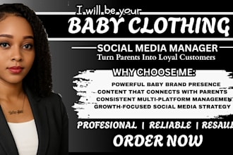 your baby clothing social media manager for kids fashion brand growth