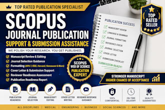 provide complete scopus journal publication support and submission assistance