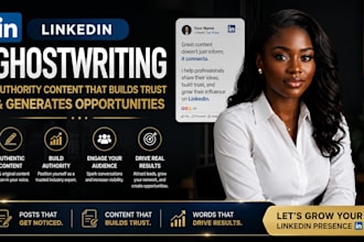 write linkedin ghostwriting posts articles and thought leadership content SEO
