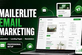 set up mailer lite email automation, campaigns, landing pages and newsletters