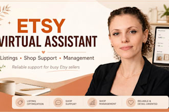 be your virtual assistant for your etsy shop