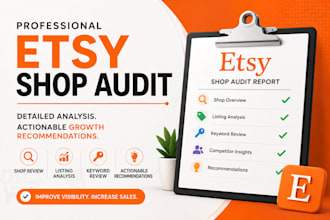 do a professional etsy shop audit and optimize your etsy store for growth