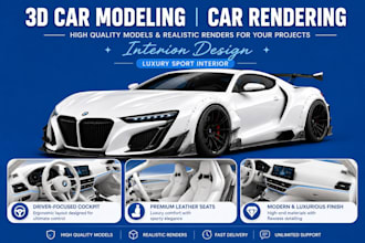 3d car model car parts widebody kit bumper interior car body for manufacturing