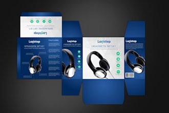 design electronic packaging, gadget box, and retail packaging design with mockup