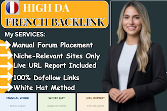 do french SEO link building with manual dofollow forum backlinks