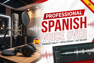 record premium spanish voice over native latin spanish ai dubbing narration