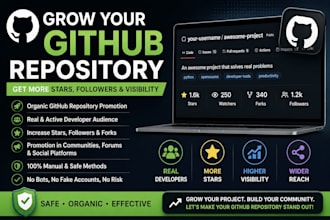 do github promotion for your github project  to increase stars and followers