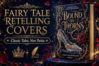 design a fairy tale retelling romance book cover