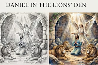 do christian children story book illustration bible themed illustration