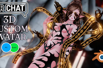 create custom vrchat avatar, vr character, vrc avatar, nsfw avatar commission