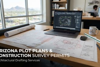 create arizona plot plans, boundary surveys, site plans, property permit plan
