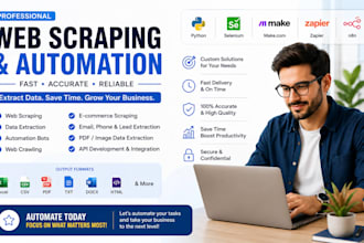 create web scrapper, crawler and bots to automate your tasks