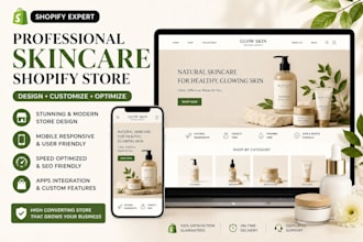 skincare shopify store cosmetic website skincare website beauty store