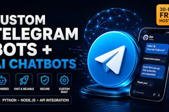 develop a custom telegram bot with ai chatbot integration