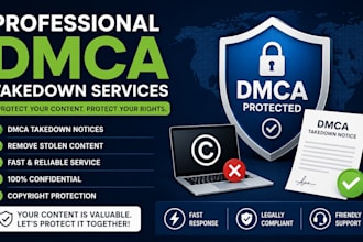 provide professional dmca takedown services