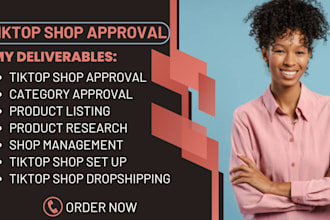 fix tiktop shop, tiktok shop set up, product research, category approval