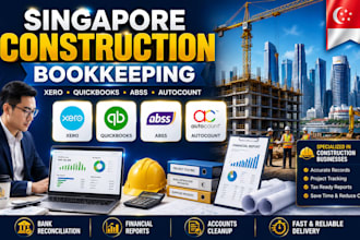 do singapore construction bookkeeping in xero, quickbooks, autocount, abss