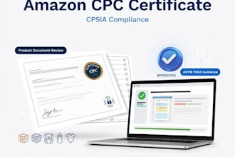create amazon CPC certificate for cpsia compliance
