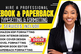 do interior book formatting book typesetting layout design paperback design