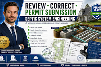 review, correct and stamp your septic engineering project for permit submission