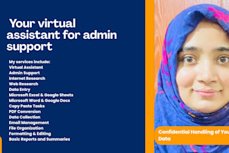 be your virtual assistant for admin support