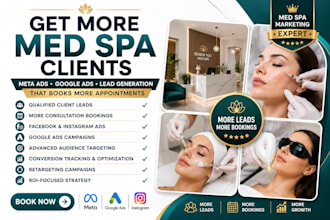 create meta and google ads campaigns for med spas and aesthetic clinics