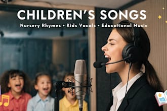 sing a custom childrens song for youtube kids, preschool, and learning videos