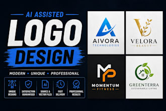 design a modern logo for your bussiness, brand or setup