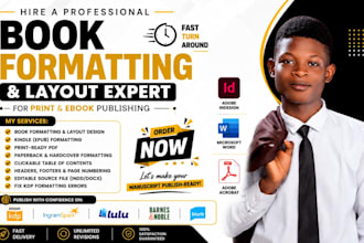 do any adobe indesign project, book formatting, print book layout, typesetting
