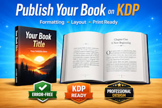 design book cover and format book for amazon kdp
