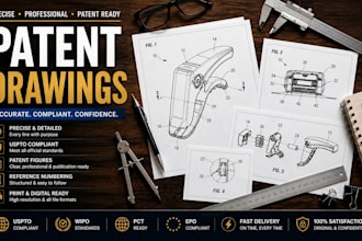 create design patent drawings uspto patent figures patent illustration