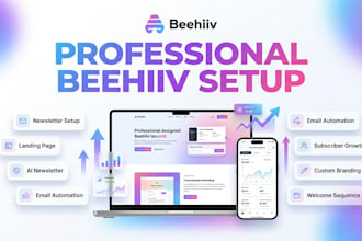 setup beehiiv newsletter template beehiiv landing page, converkit landing page