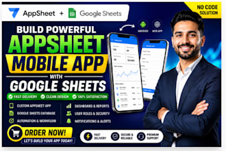 build appsheet mobile app google sheet database and no code business app