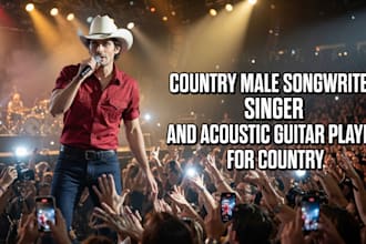 be your country male songwriter, singer and acoustic guitar player for country