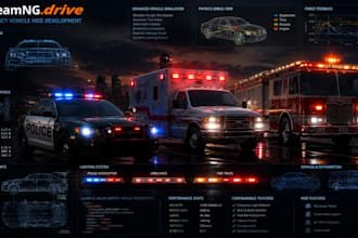 develop beamng emergency vehicle mods with realistic physics and lights