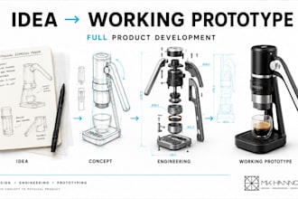 develop your physical product from concept to working prototype