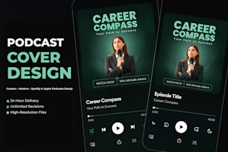 design custom podcast cover art and podcast cover design