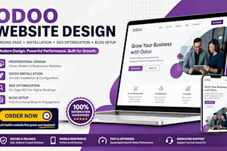 do odoo website design landing page installation SEO optimization blog setup