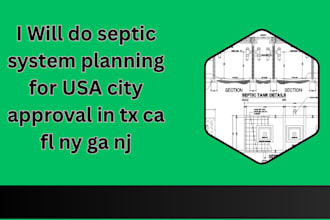 do septic system planning for USA city approval in tx ca fl ny ga nj